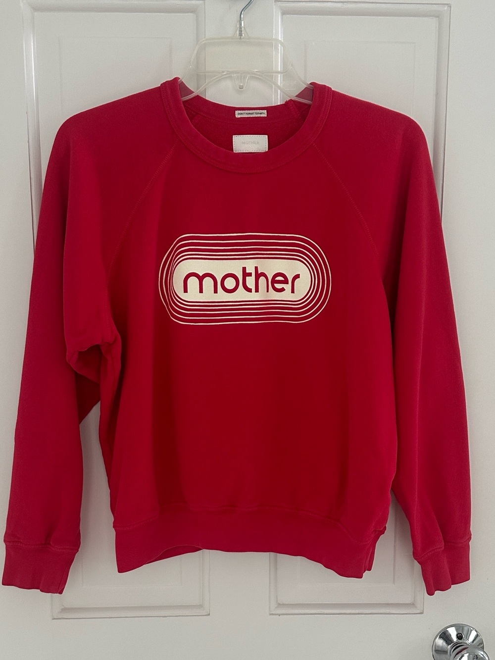 MOTHER The Concert Sweatshirt Graphic Cotton Red Medium M